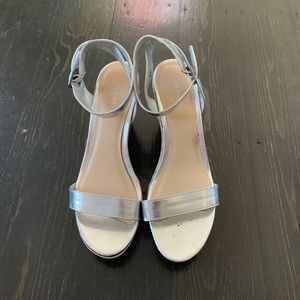 Silver Wedge Heels